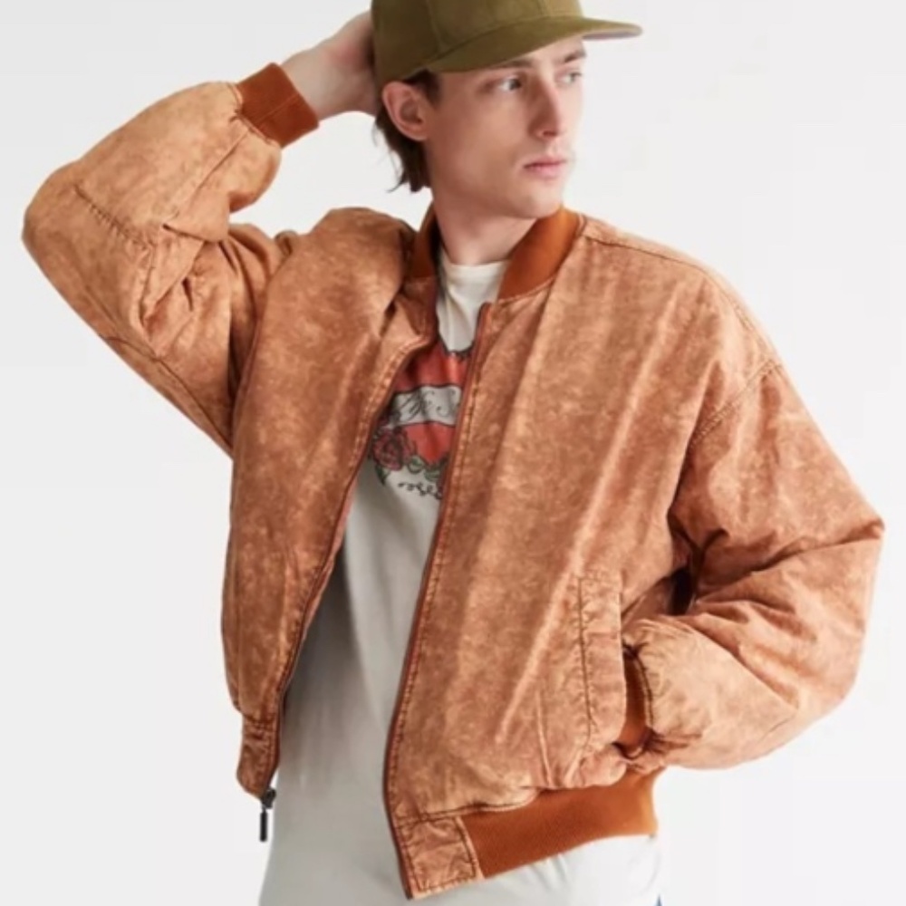 BDG Urban Outfitters Slouchy Bomber Jacket Full Zip Coat Men's Medium M